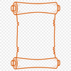 A digital illustration of a traditional graduation scroll with parchment texture, ideal for vector art projects.