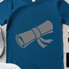 A scroll-shaped graphic with a simple design, ideal for personal or commercial projects.