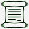 A paper scroll with a ribbon at the top, suitable for graduation or academic achievements.