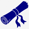 A digital illustration of an academic scroll with a diploma-like texture.