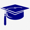 A stylized illustration of a graduation cap, designed as a vector graphic for various design applications.