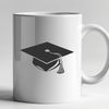 Customizable Grad Cap Icon A customizable graduation cap icon suitable for vector art designs and educational themes.