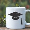 Graduation Cap Illustration in Vector Format A simple illustration of a graduation cap, designed as a vector graphic.