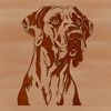 Vector Illustration of a Large Dog Breed A large breed dog with a distinctive head shape, suitable for vector art and design.