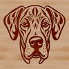 Beautiful Canine Companion Art Portrait of a large, domesticated dog breed known as the Great Dane.