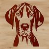 Detailed Large Breed Dog Portrait Large breed dog illustration with detailed head features.