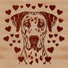 Gentle Giant Clip Art A large breed dog with a gentle expression and loving eyes, perfect for customization in various design applications.