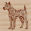 Large breed dog illustration in an ornate style.