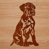 Adorable Canine Clip Art Design An illustration of a sitting Great Dane dog breed in vector format.