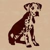 Relaxed Great Dane SVG Vector graphic image of a Great Dane in a relaxed pose, suitable for digital design projects.