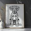 Great Dane Drawing In SVG, PNG, PDF And DXF Formats