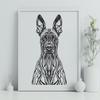 Ornate Great Dane - Craft PNG