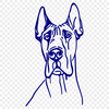 Great Dane Digital Drawing In SVG File Format For Free Download