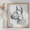 Creative Great Dane - Laser Engraver PNG