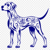 Ornate Standing Great Dane Illustration - PDF