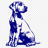 Beautiful Sitting Dog Artwork - PNG