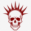 Beautiful Gothic Style Skull Graphic A detailed illustration of a Gothic-style skull with intricate details and ornaments.
