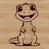 A colorful reptile with scales, represented as a vector graphic.