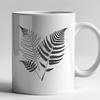 A Beautiful Single Leaf Vector Illustration A detailed vector illustration of a single leaf with intricate details.