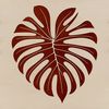 Nature's Beauty: Free Vector SVG A detailed illustration of a Monstera leaf with intricate details, suitable for vector design and cutting machine projects.