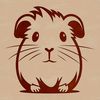 Simple Cutie Guinea Pig SVG Art A simple line drawing of a cute guinea pig.