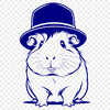 Cute Guinea Pig in a Fancy Hat A digital illustration of a cute guinea pig wearing a hat.