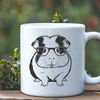 Cute Guinea Pig in Glasses Working at Desk A cartoon guinea pig wearing glasses sitting on a desk amidst design tools.