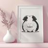 Adorable Guinea Pig SVG Design SVG design of a domesticated guinea pig.