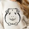 Cute Guinea Pig Clip Art Design A vector illustration of a guinea pig, ideal for pet owners and crafters looking for clip art designs.