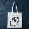 Funny Guinea Pig Wearing a Chapeau A vector illustration of a guinea pig wearing a hat, suitable for digital designs and crafts.