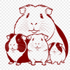High-quality SVG design of a happy guinea pig suitable for personal or commercial use.