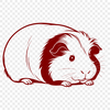 Whimsical Vector Graphic Design A digital illustration of a guinea pig as a vector graphic, suitable for use in various design projects.