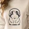 Simple Guinea Pet Design SVG A cute, furry guinea pig illustration with a simple design.