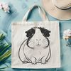 A close-up illustration of a guinea pig's face, ideal for digital design and cutting projects with a vector art style.