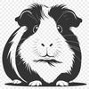 Guinea Pigs Make Perfect Pet Subjects SVG illustration of a guinea pig, suitable for pet enthusiasts and designers.