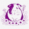 Whimsical Guinea Pig in Blooms A digital illustration of a guinea pig in a floral setting.