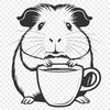 Friendly Guinea Pig Clip Art A cute guinea pig illustration, suitable for personal or commercial projects.