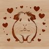 Love-Hearted Guinea Pig Design A cute guinea pig designed with love hearts surrounded by illustrations.