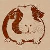Whimsical SVG Pet Design SVG illustration of a guinea pig suitable for personal and commercial use, ideal for crafting and DIY projects.
