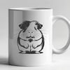 Cute Guinea Pig Face Illustration A close-up illustration of a guinea pig's face, suitable for use in crafting and design projects.