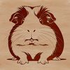 Free SVG Guinea Pig Clipart Design A cute illustration of a guinea pig in simple vector design.