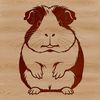 A digital illustration of a guinea pig, suitable for print or web design projects.