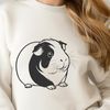 Free SVG Pet Icon A vector illustration of a guinea pig in profile, suitable for personal or commercial use with cutting machines like Cricut.