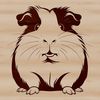 Cute Cartoon Guinea Pet Art A detailed illustration of a guinea pig suitable for printing or digital use.