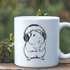 Guinea Pig in Cool Headphones A digital illustration of a Guinea Pig wearing headphones, designed for vector graphics.