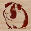 Vector Guinea Pig Silhouette A cute, furry guinea pig illustration in vector format, suitable for various design projects.