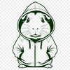 Guinea Pig in Hoodie Illustration A digital illustration of a guinea pig wearing a hoody.