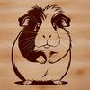 Vector Guinea Pig Face Graphic A close-up illustration of a Guinea Pig's face.