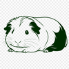 Free SVG Guinea Pet Icon Illustration of a guinea pig, a popular pet animal.