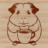 Cuddly Guinea Pig Design A digital illustration of a guinea pig, suitable for various design applications.